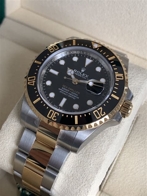 rolex sea dweller silber gold|rolex sea dweller watch price.